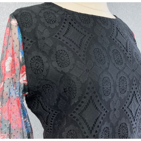 Desigual‎ Pici Day Dress Womens US 6 Sheer Lacy Flirty Whimsigoth Fairygrunge - Picture 3 of 9